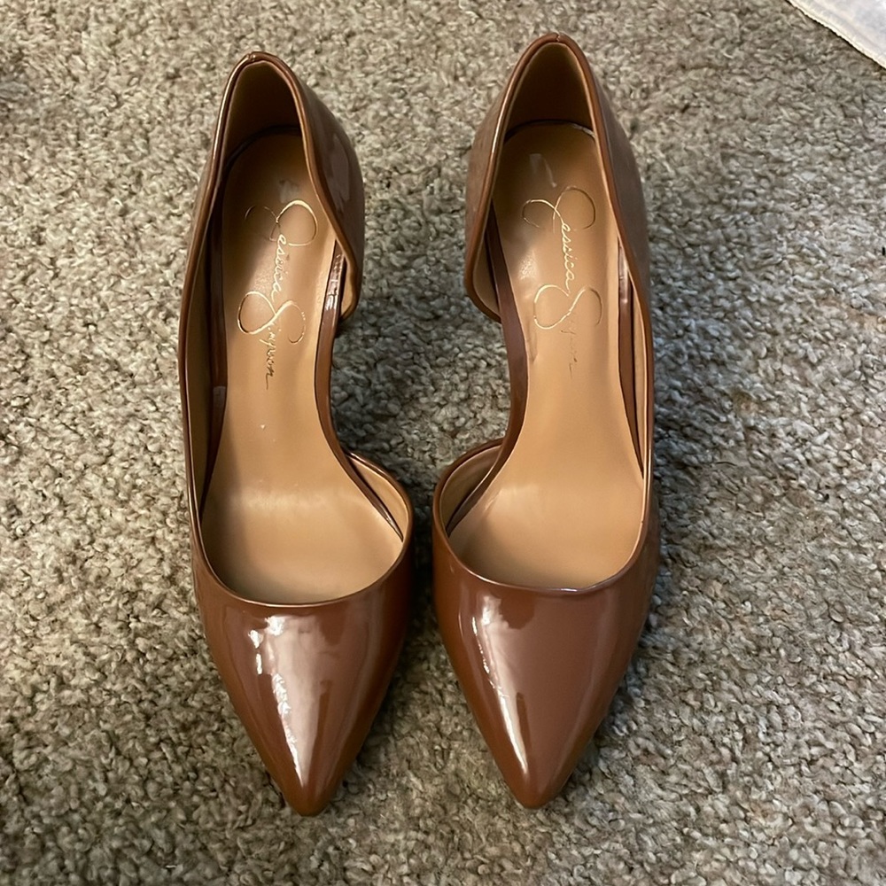 brown jessica simpson pumps